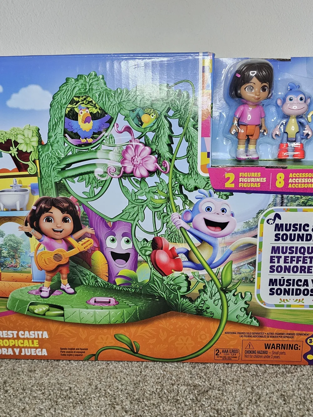 Nickelodeon Dora Rainforest Playset - Green, Purple, Red, Orange